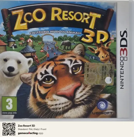 Zoo Resort 3D Nintendo 3DS, Italy box front