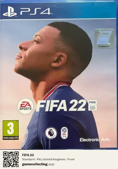 FIFA 22 PlayStation 4, United Kingdom box front