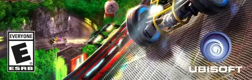 TrackMania Turbo, the ESRB box on its front