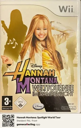 Hannah Montana: Spotlight World Tour Nintendo Wii, PAL box front