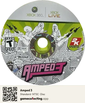 Amped 3 Xbox 360, NTSC disc