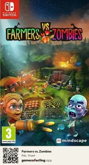 Farmers vs. Zombies Nintendo Switch, PAL box front