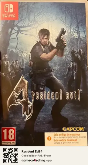 Resident Evil 4 Nintendo Switch, PAL box front