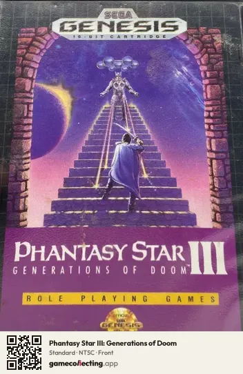 Phantasy Star III: Generations of Doom Sega Mega Drive / Genesis, NTSC box front