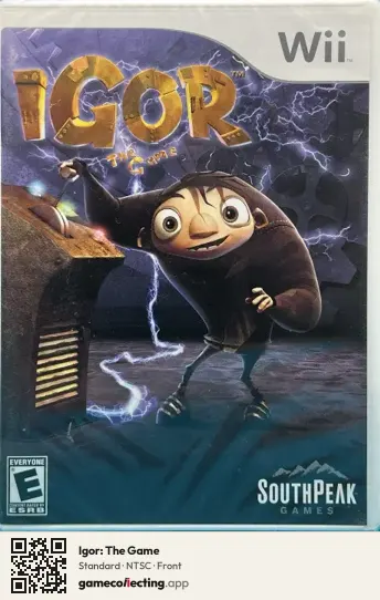 Igor: The Game Nintendo Wii, NTSC box front