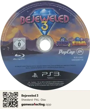 Bejeweled 3 PlayStation 3, PAL disc