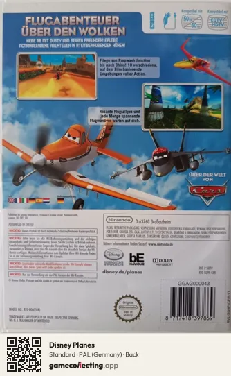Disney Planes Nintendo Wii, Germany box back
