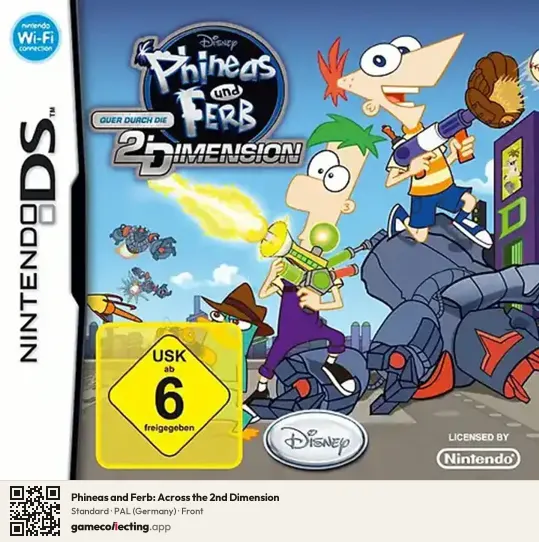 Phineas and Ferb: Across the 2nd Dimension Nintendo DS, Germany box front