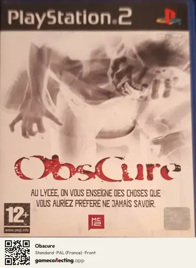 Obscure PlayStation 2, France box front