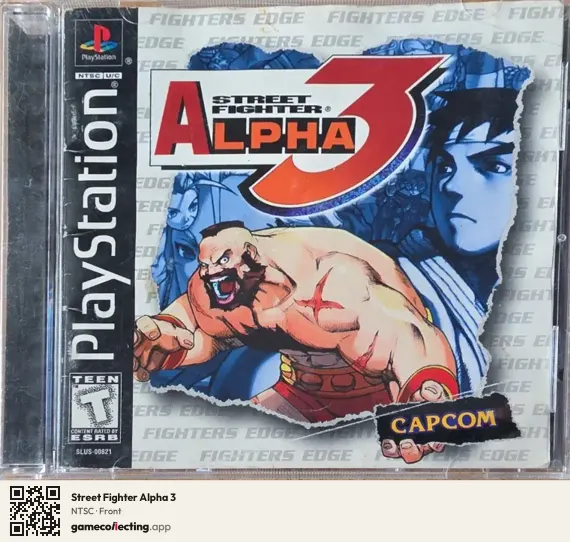Street Fighter Alpha 3 PlayStation, NTSC box front