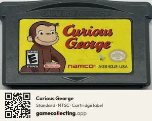 Curious George Game Boy Advance, NTSC cartridge label