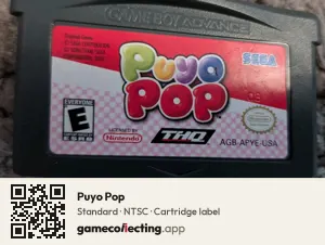 Puyo Pop Game Boy Advance, NTSC cartridge label