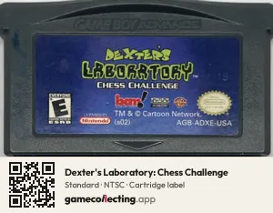 Dexter's Laboratory: Chess Challenge Game Boy Advance, NTSC cartridge label