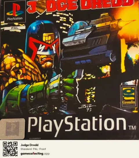 Judge Dredd PlayStation, PAL box front