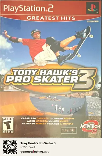 Tony Hawk's Pro Skater 3 PlayStation 2, NTSC box front