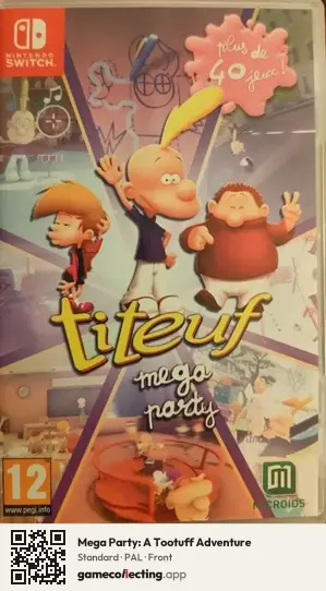 Mega Party: A Tootuff Adventure Nintendo Switch, PAL box front