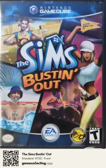 The Sims Bustin' Out Nintendo GameCube, NTSC box front