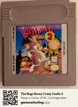 The Bugs Bunny Crazy Castle 2 Game Boy, NTSC cartridge label