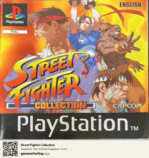 Street Fighter Collection PlayStation, United Kingdom box front