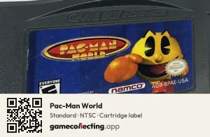 Pac-Man World Game Boy Advance, NTSC cartridge label