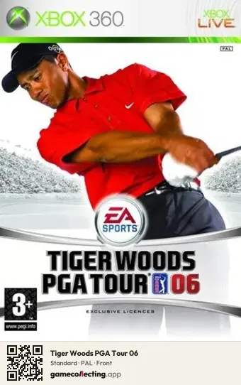 Tiger Woods PGA Tour 06 Xbox 360, PAL box front