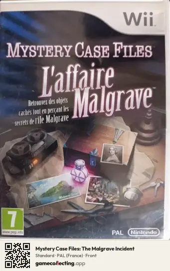 Mystery Case Files: The Malgrave Incident Nintendo Wii, France box front