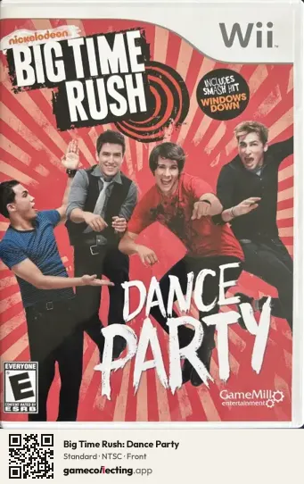 Big Time Rush: Dance Party Nintendo Wii, NTSC box front
