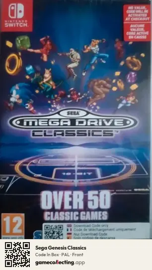 Sega Genesis Classics Nintendo Switch, PAL box front