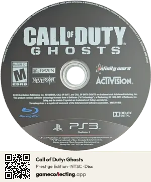 Call of Duty: Ghosts PlayStation 3, NTSC disc