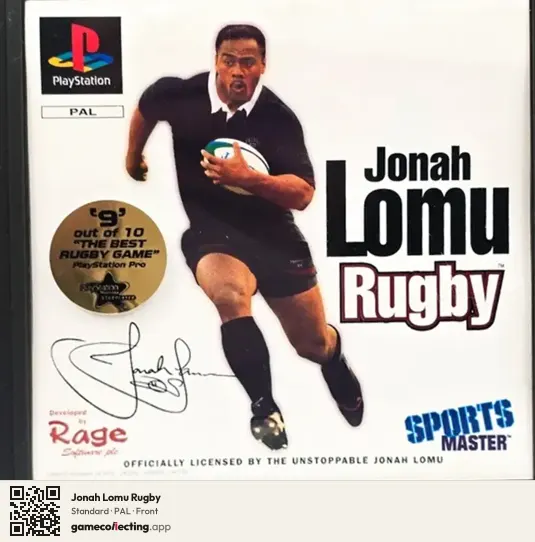 Jonah Lomu Rugby PlayStation, PAL box front