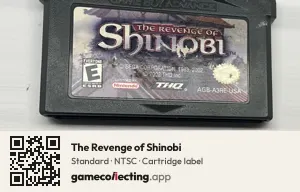 The Revenge of Shinobi Game Boy Advance, NTSC cartridge label