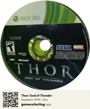 Thor: God of Thunder Xbox 360, NTSC disc