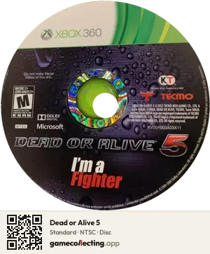 Dead or Alive 5 Xbox 360, NTSC disc