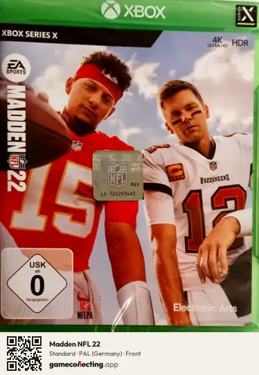 Madden NFL 22 Xbox Series X, Germany box front