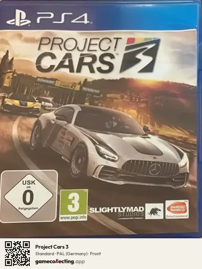 Project Cars 3 PlayStation 4, Germany box front