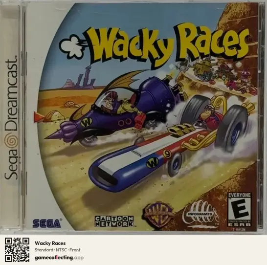 Wacky Races Sega Dreamcast, NTSC box front