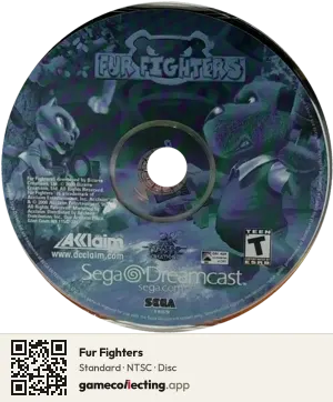 Fur Fighters Sega Dreamcast, NTSC disc