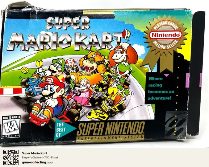 Super Mario Kart Super Nintendo Entertainment System, NTSC box front