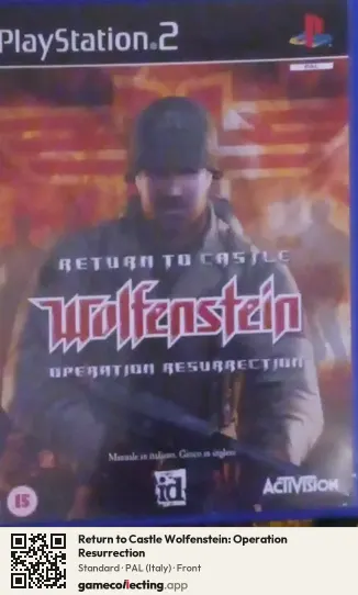 Return to Castle Wolfenstein: Operation Resurrection PlayStation 2, Italy box front