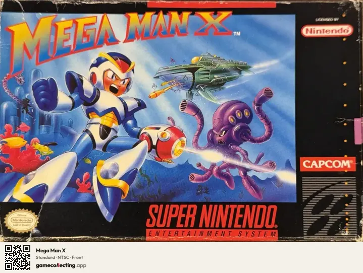 Mega Man X Super Nintendo Entertainment System, NTSC box front