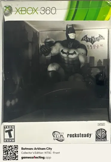 Batman: Arkham City Xbox 360, NTSC box front