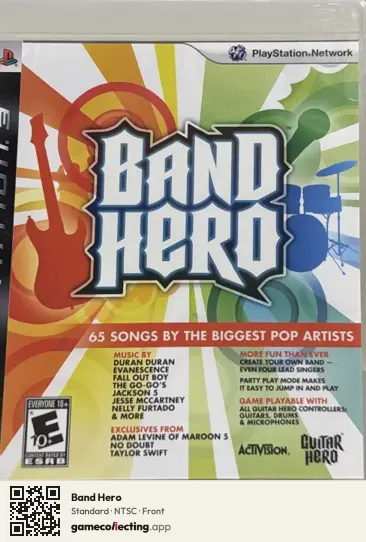 Band Hero PlayStation 3, NTSC box front