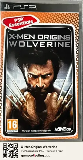 X-Men Origins: Wolverine PlayStation Portable, France box front