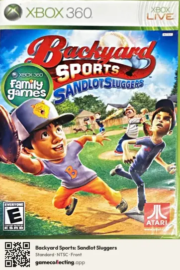 Backyard Sports: Sandlot Sluggers Xbox 360, NTSC box front