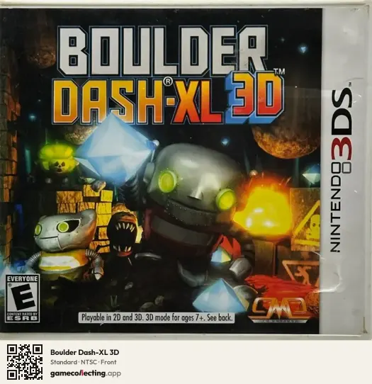 Boulder Dash-XL 3D Nintendo 3DS, NTSC box front