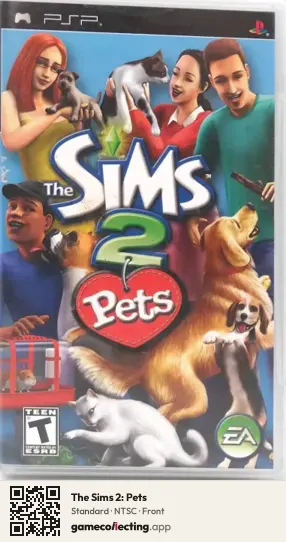 The Sims 2: Pets PlayStation Portable, NTSC box front