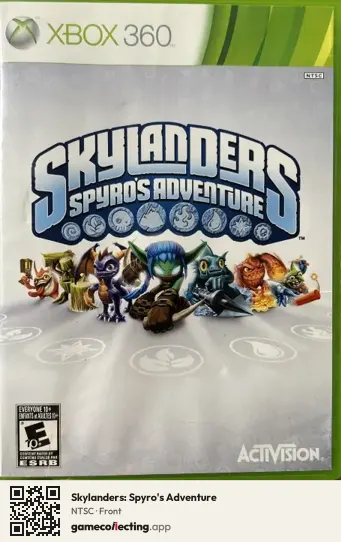 Skylanders: Spyro's Adventure Xbox 360, NTSC box front