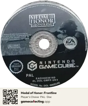 Medal of Honor: Frontline Nintendo GameCube, PAL disc