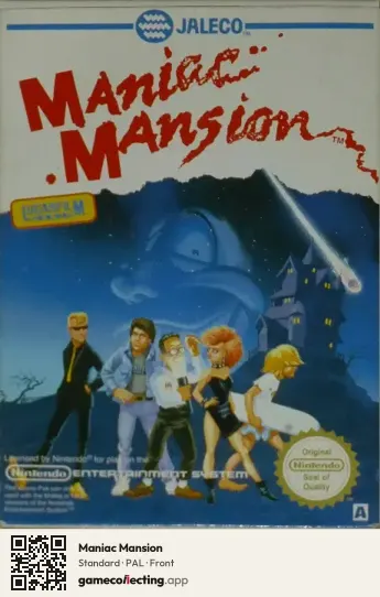 Maniac Mansion Nintendo Entertainment System, PAL box front