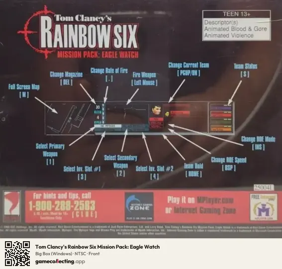 Tom Clancy's Rainbow Six Mission Pack: Eagle Watch Computer, NTSC box front